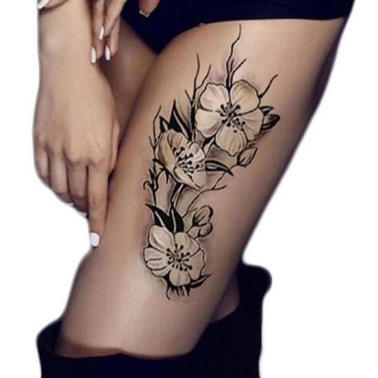 Unisex Waterproof Plum Blossom Flower Arm Leg Tattoo Sticker Temporary Body Art