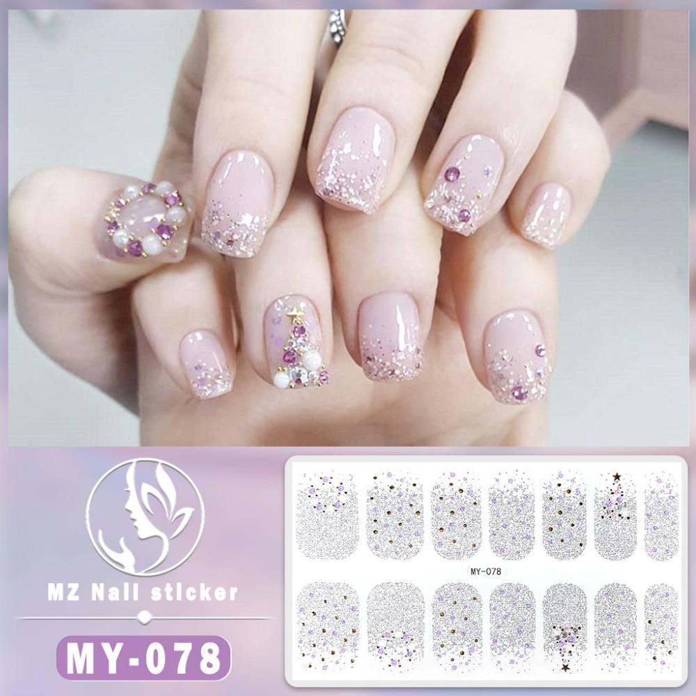 New Year's New Three-dimensional Waterproof No-bake Gel Nail Polish Film Full Sticker Ins Wind Nail Film Paper Nail Film