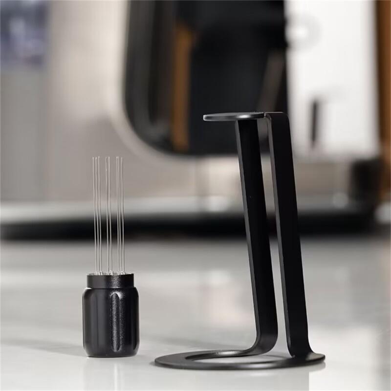 WDT-Werkzeug Espresso Kaffee-Rührer Professionelles Werkzeug Kaffee-Verteilnadel Espresso-Mischer mit Magnetischem Ständer