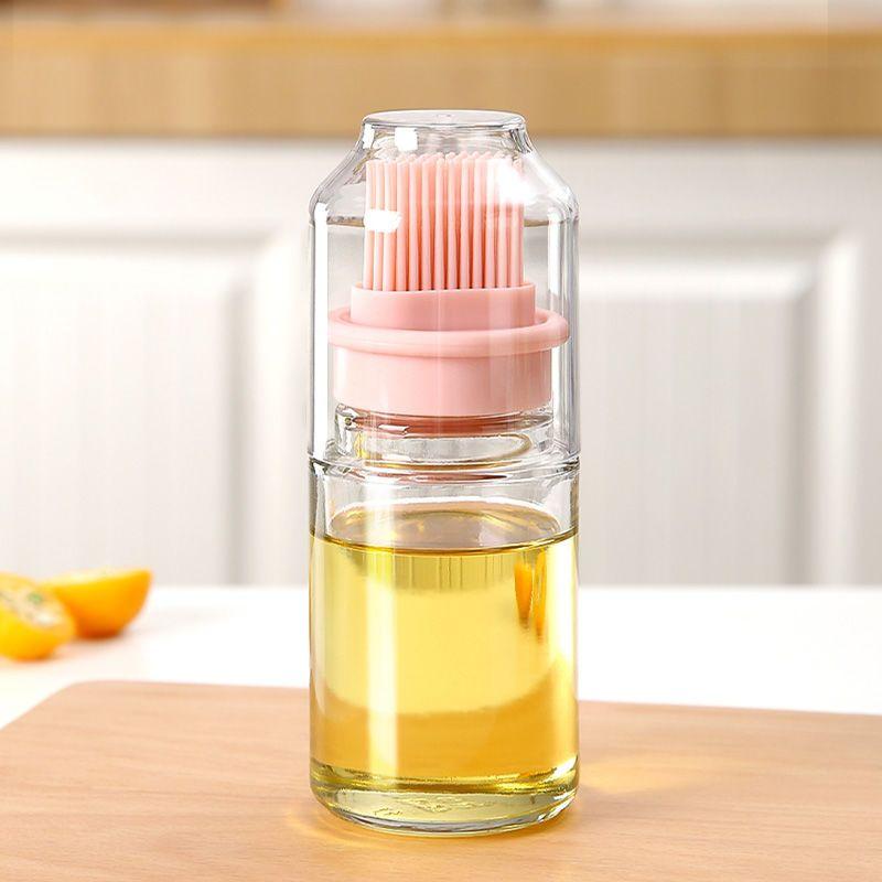 Kitchen Oil Brush Silicone Brush with Bottle PancakeHigh-temperature ResistantHairless Integrated Baking Food Brush Bakewares