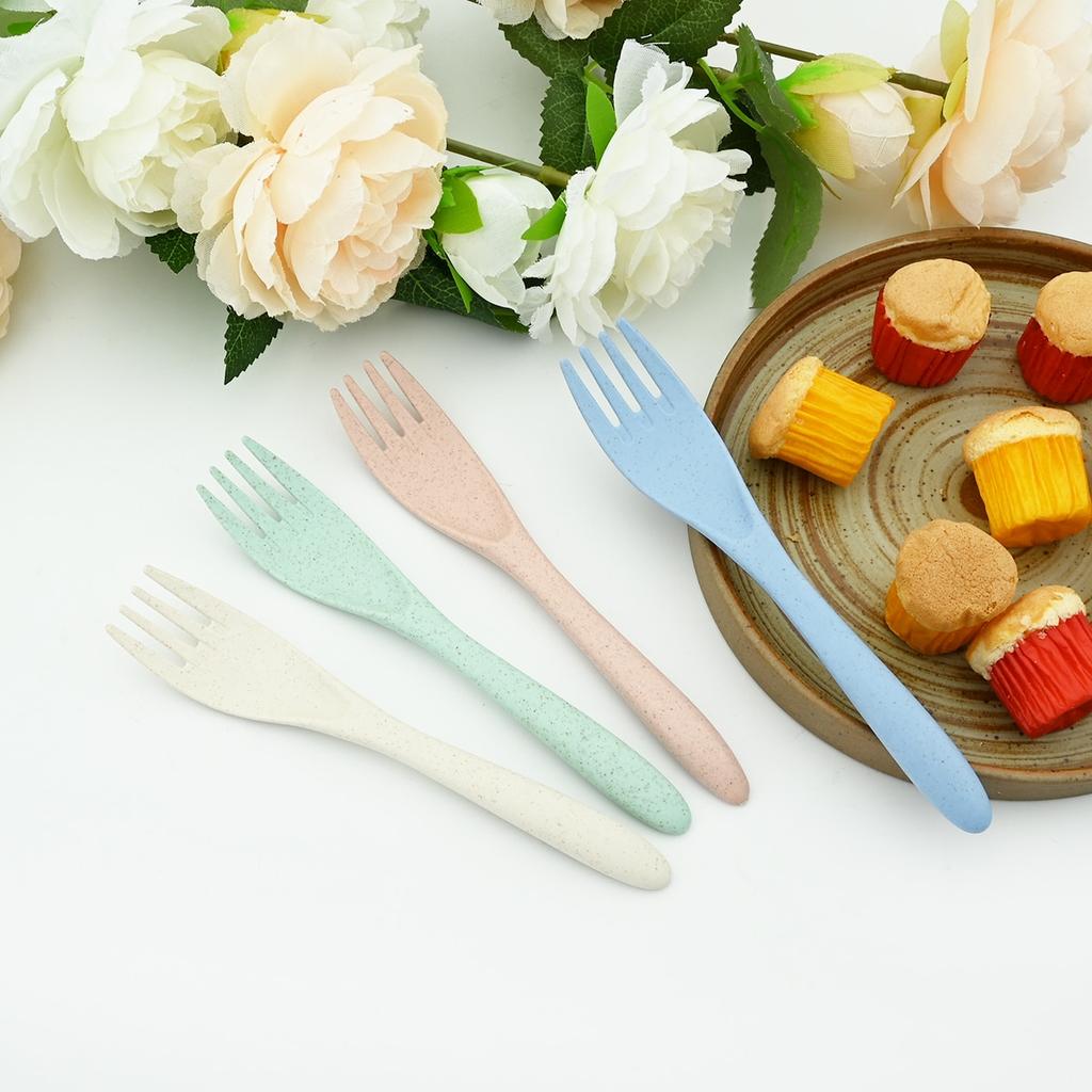 Přenosná cestovní sada příborů Pšeničný nůž Vidlička Lžíce S cestovním boxem na nádobí Kancelářský pracovník Student Příbory BBQ Stolní sada