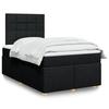 Exclusive House - Bed Slat Base with Mattress Black 120x200 Cm Fabric
