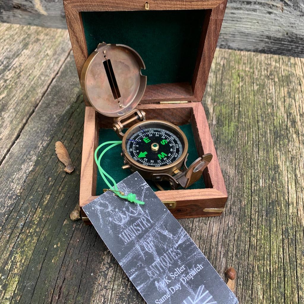 Soldiers Military Thumb Compass Vintage Brass WW2 1940 Navigation World War II