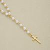 New Sexy Boho Single Layer Cross Pearl Belly Chains For Women Simple Gold White Color Body Chains Fashion Summer Bikini Jewelry