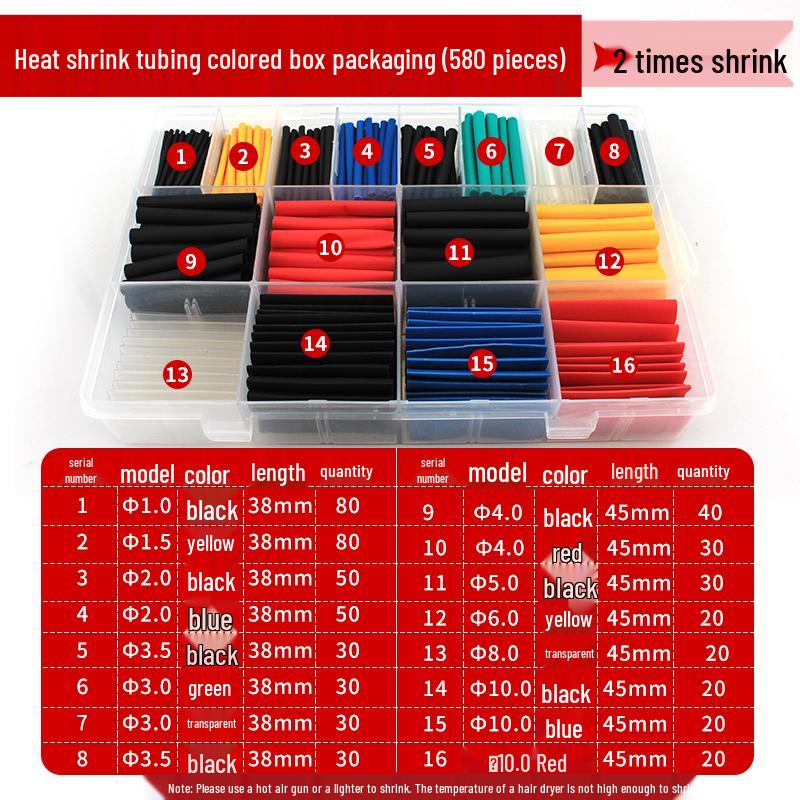 Heat Shrink Tube Insulation Sleeve for DIY Wiring and Cable Protection, Flame Retardant