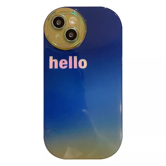 Luxus Laser Aurora Luck Ovale Handyhülle für Iphone 14 13 12 11 Pro Max Allmähliche Farbe stoßfeste Rückseite