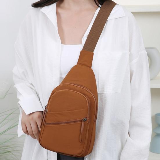 Bolso Cruzado de Pecho para Mujer Gran Capacidad Impermeable Correa Ajustable Cremallera Bolso Cruzado al Hombro Único para Viajes al Aire Libre Bolsita Deportiva