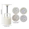 Chinese Traditional Mid-Autumn Mooncake Mold Set 4Pcs Different Round  Flower Patterns for Mooncake Biscuit Stamping