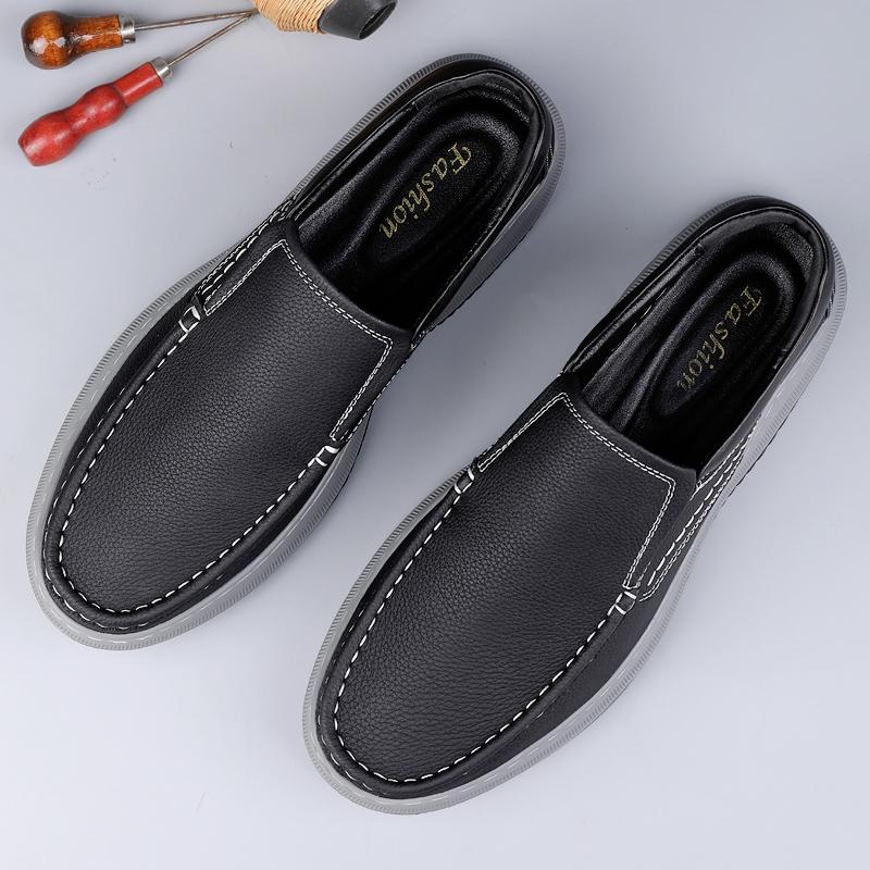 Genuine Leather Men Casual Leather Shoes Summer Slip on Loafers Hot Sale Drive Flats Man Versatile Moccasins Leisure Walk Shoes