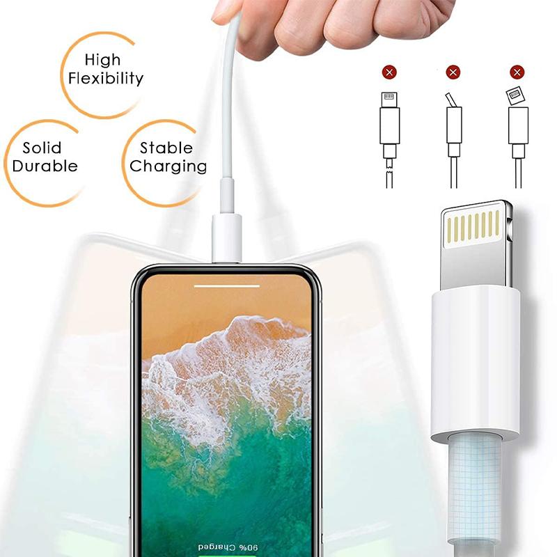 MFI-zertifiziertes Lightning-Kabel für 14 13 12 11 Pro Max X XS XR 6 7 8 5 SE iPad Schnellladekabel Daten-USB-Kabel