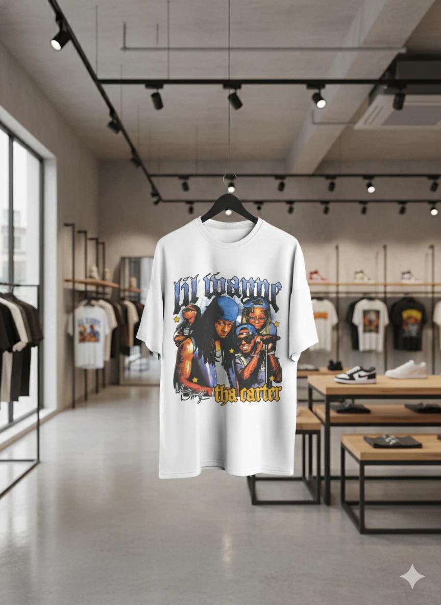 Lil Wayne Tha Carter Inspired Rap Hip Hop Graphic White T-Shirt Unisex - S357 2XL
