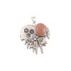 Natural Peach Moonstone Gemstone 925 Sterling Silver Handcrafted Pendant 1.49" CP-28-26