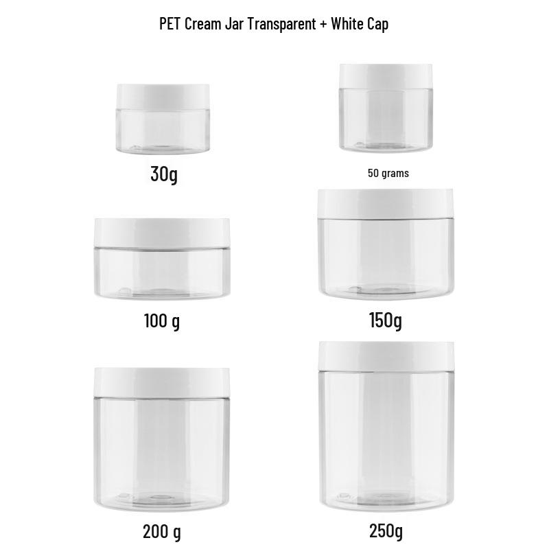 PET Transparent Wide-Mouth Cream Jar for Masks