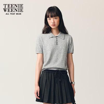 Women's Letter Polo Knit Sweater