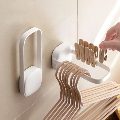 Çamaşır Mandalı Toplayıcı Balkon Kancası Elbise Askısı Klips Toplayıcı Çok Fonksiyonlu Katlanabilir Saklama Rafı Duvar Askısı Düzenleme Rafı