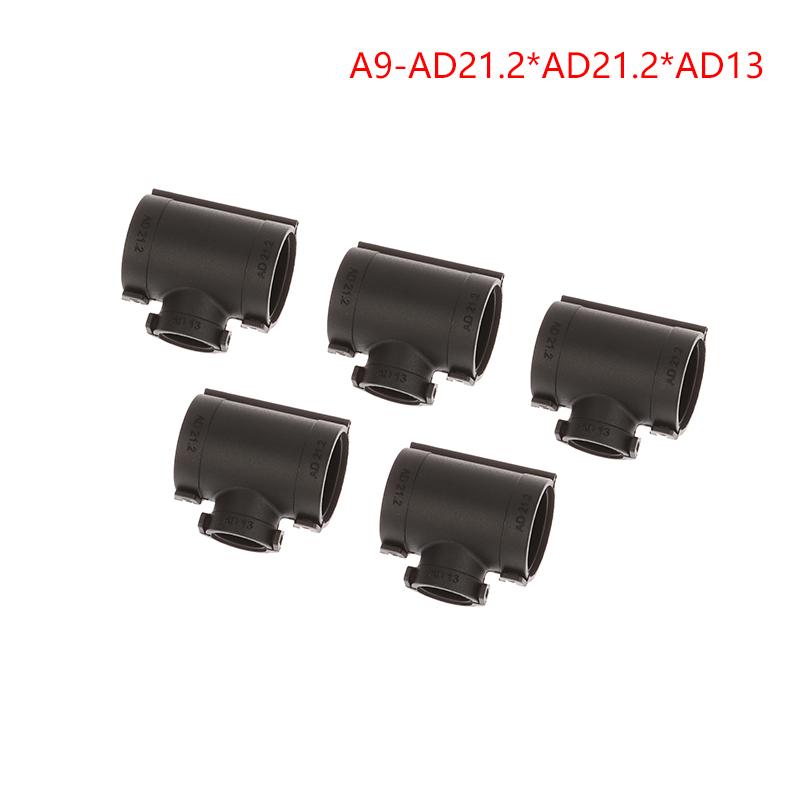 5 szt. Trójnikowy w kształcie litery T, trójnikowy w kształcie litery Y, plastikowy, karbowany, otwierany, opaska do wiązki przewodów samochodowych, reduktor równej średnicy, rozdzielnik