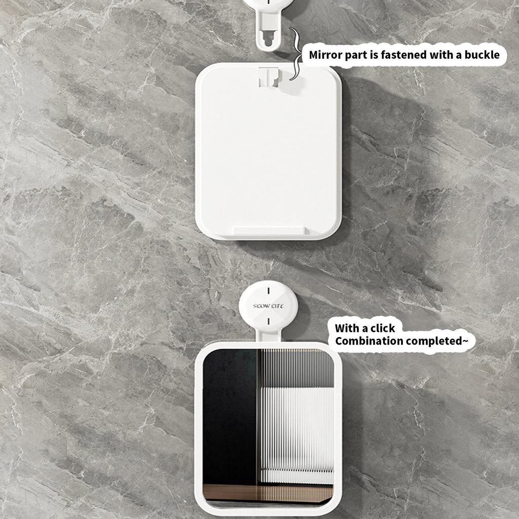 Espejos de Ducha con Ventosa Espejos de Pared para Afeitar Espejo Cosmético de Belleza para Mujeres Accesorios de Baño Duradero