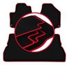 Velour Floor Mats with Red Edge For: Chrysler Pacifica II 5-seat (2017-)