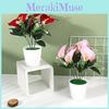 Silk Fabric Miniature Indoor Wedding Tabletop Decor With Realistic Artificial Flowers For Home And Event Use