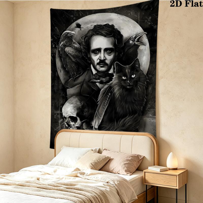 Edward Scissorhands Wall Tapestry Aesthetic Wall Hanging Printed Fabric Blanket Decorative Tapestries For Bedroom Living Room Home Decor