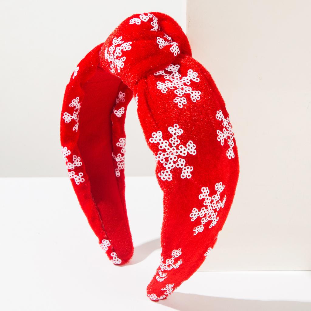 Fashionable Personalized Wide Edge Knotted Snowflake Headband