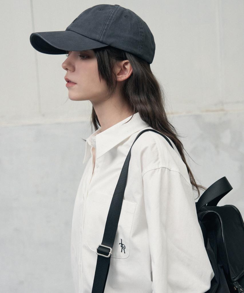 Ledeoli Small Logo Washed Cotton Ball Cap [Charcoal]