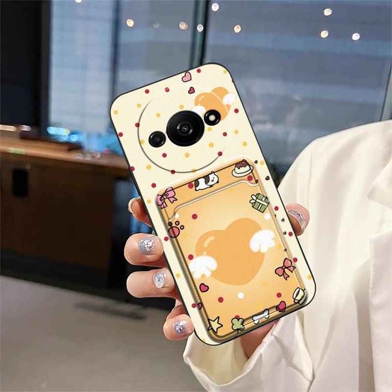Card sleeve Full wrap Phone Case For Redmi A3 4G/A3X/Xiaomi POCO C61 4G Cover protective Anti-knock Back Cover TPU Cute