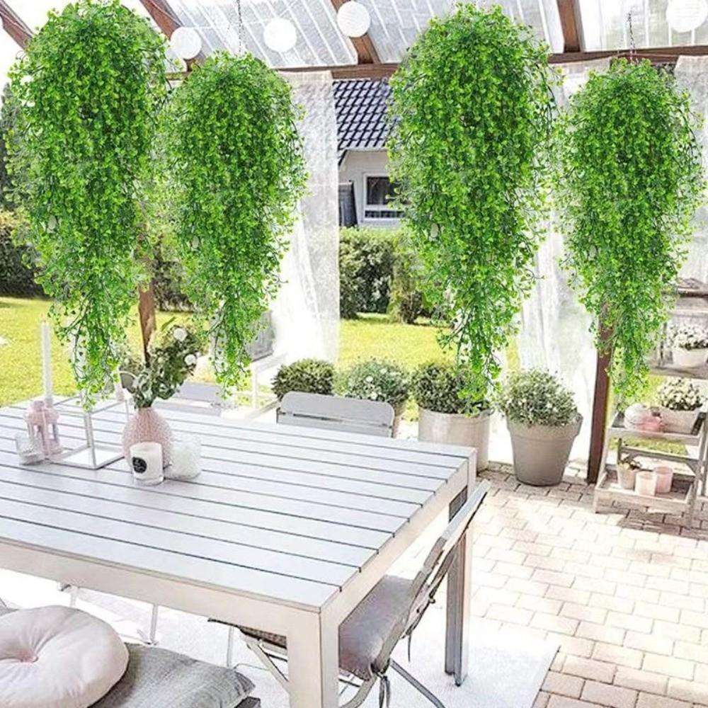 Vindistensdesign Konstgjorda Hängväxter UV-beständig Gyllene Klockpil Konstgjorda Blommor Rumsinredning