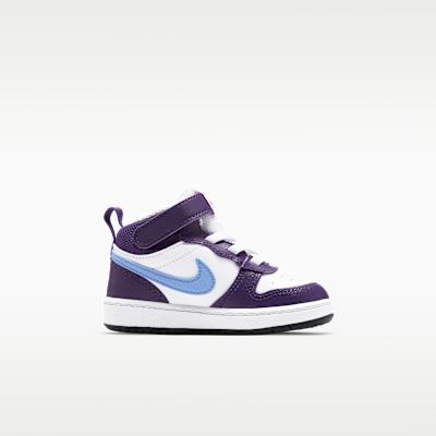 Nike Court Borough Mid 2 White Eggplant Royal Pulse (TD)