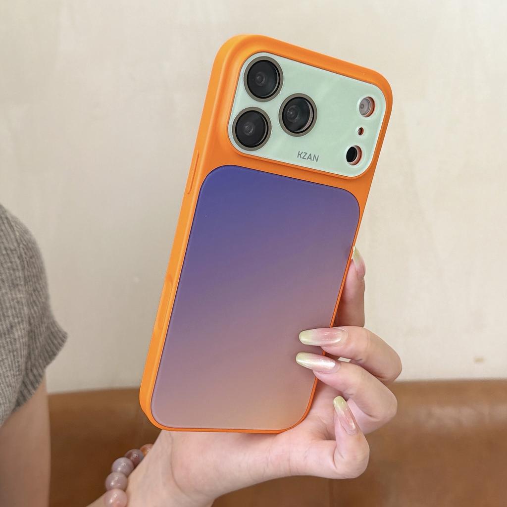17 Applicable iPhone16promax gradual change contrasting color 16 Apple 17pro mobile phone case 17promax protective case