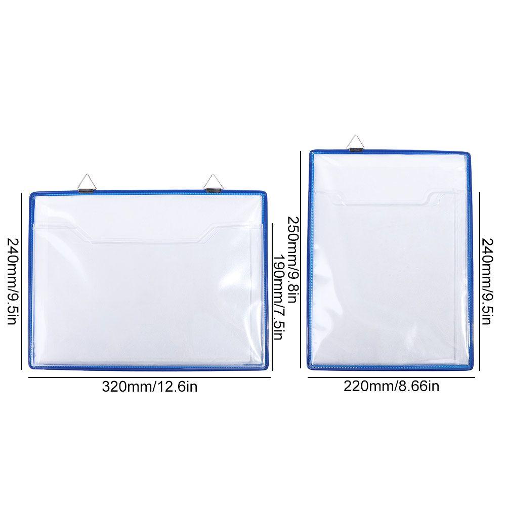 Wall Hanging A4 Receipt Organizer Plastic Waterproof File Folder Transparent With Hook File Storage Case for Classroom Office