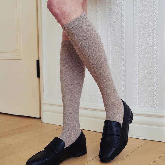 Soft Plain Knee Socks - 3 Colors