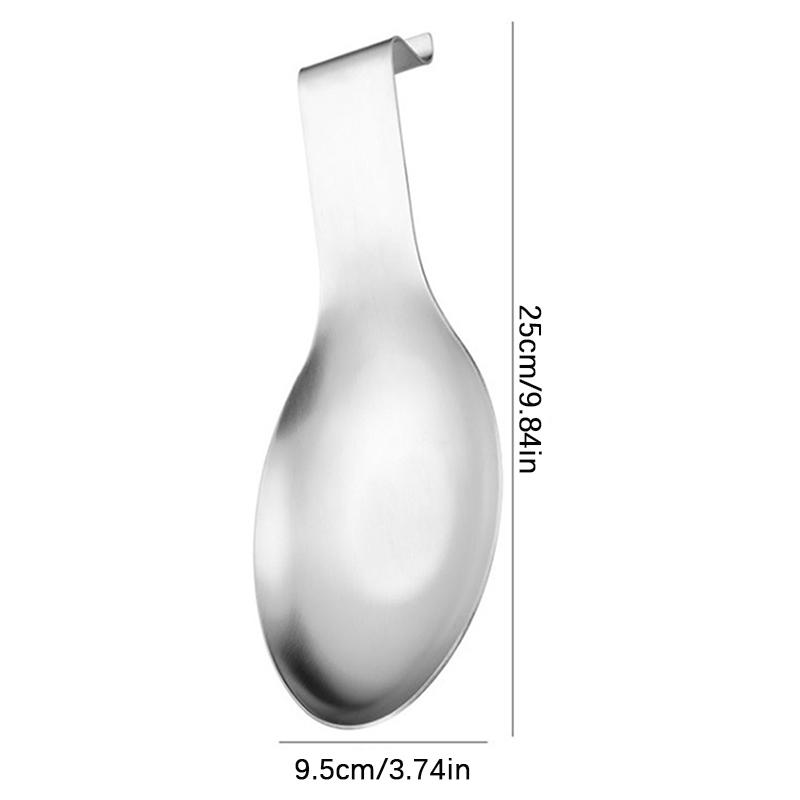 Fish Shape Stainless Steel Spoon Rest Food Clip Pot Spoon Tray Hotel Restaurant Kitchen Utensil Holder Shelf Tray