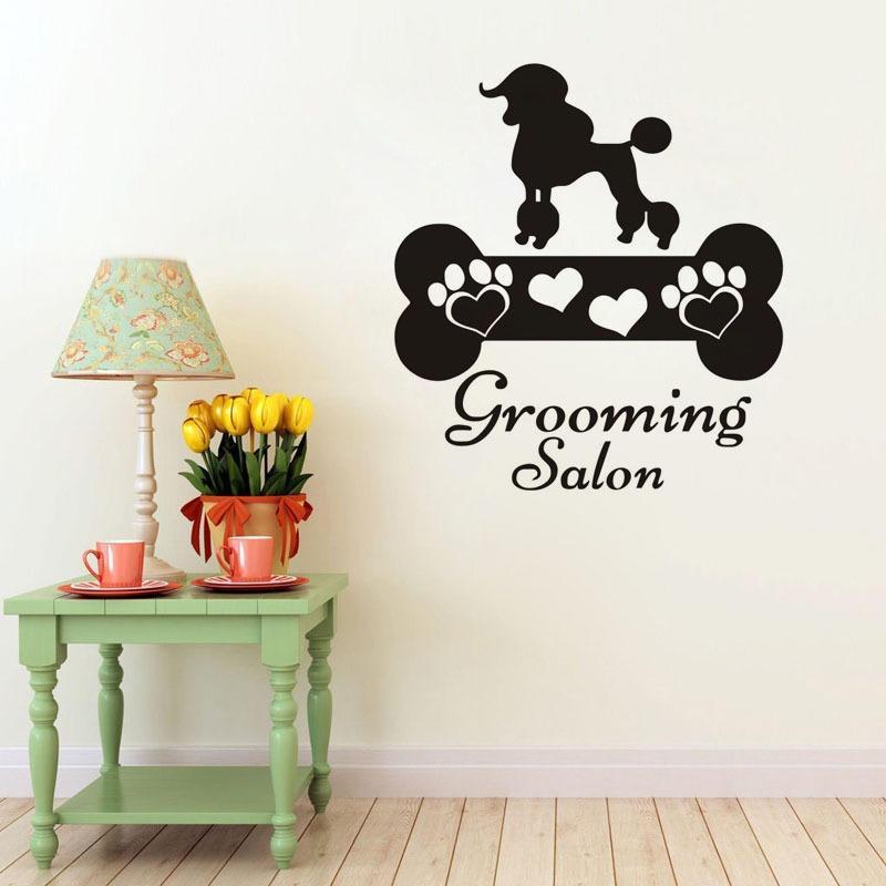 dog grooming wall decals