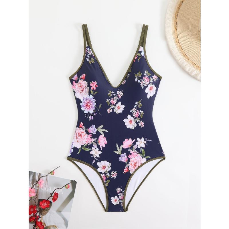Plunging Backless Beach Vacation Swimsuit One Piece Swimsuit Women Hulu Sports Swimwear Sexy Bikini Fine Stitching In A Variety of Colors Beachwear