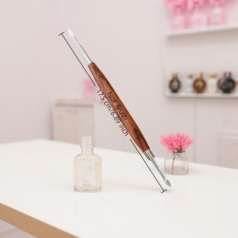 Multifunctional Mixing Pen Wood Double Headed Nail Art Brush Carving Flower Painting Pen DIY Manicure Tool