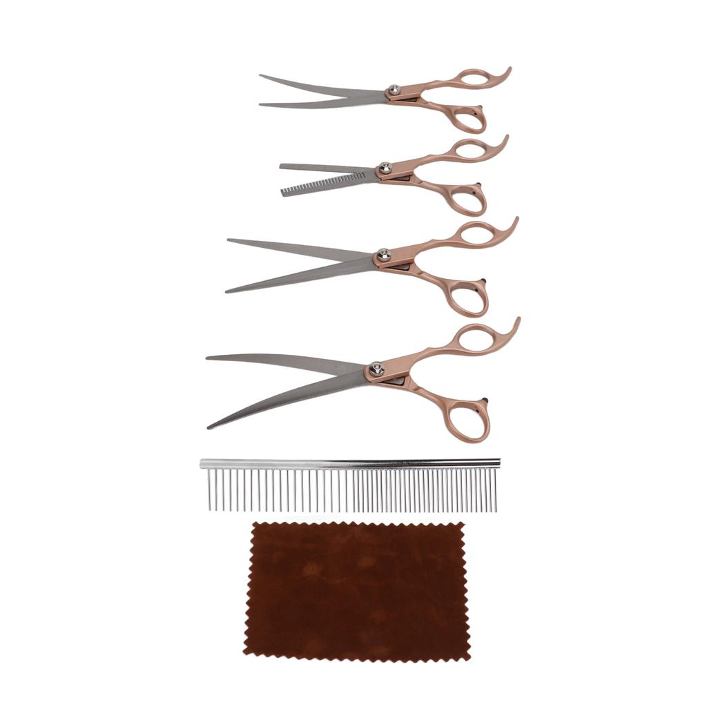 Conjunto de Tesouras para Tosquia de Animais de Estimação 7 Polegadas Tesouras Divididas com Pintura Colorida Conjunto de Tesouras para Aparar Pelo