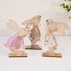 Easter Wooden Rabbit Ornament Cute Standing Bunny for Spring Easter Home Table Decoration Party DIY Crafts Kids Favors Gift 2026