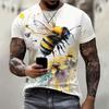 Funny Animal 3D Print T-Shirts Hip Hop Short Sleeve Oversized Men's T-shirts