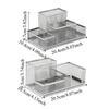 3/4 Grid Metal Mesh Pen Holder Large Capacity Makeup Brush Storage Bucket  Bedroom Decoration