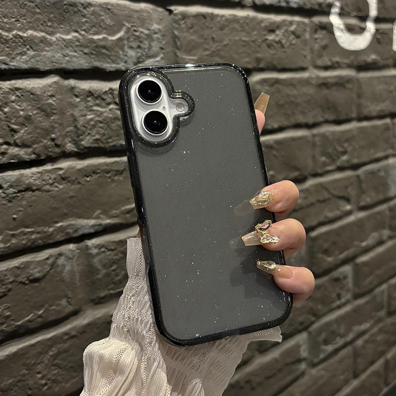 Luxury Shockproof Bling Glitter Clear Case For iPhone 11 12 13 14 15 16 Pro Max X XR XS 7 8 Plus Transparent Soft Bumper Cover