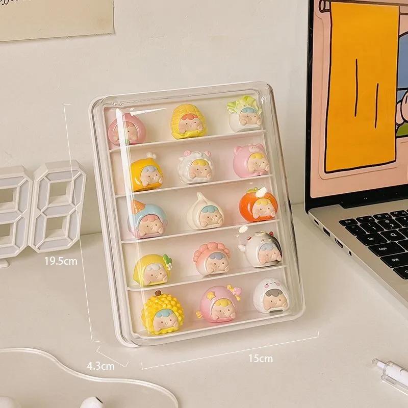 

5/8 Layers Small Figures Dolls Organizer Large Space Storage Display Box Acrylic Dustproof Blind Box Decoration Display Stand