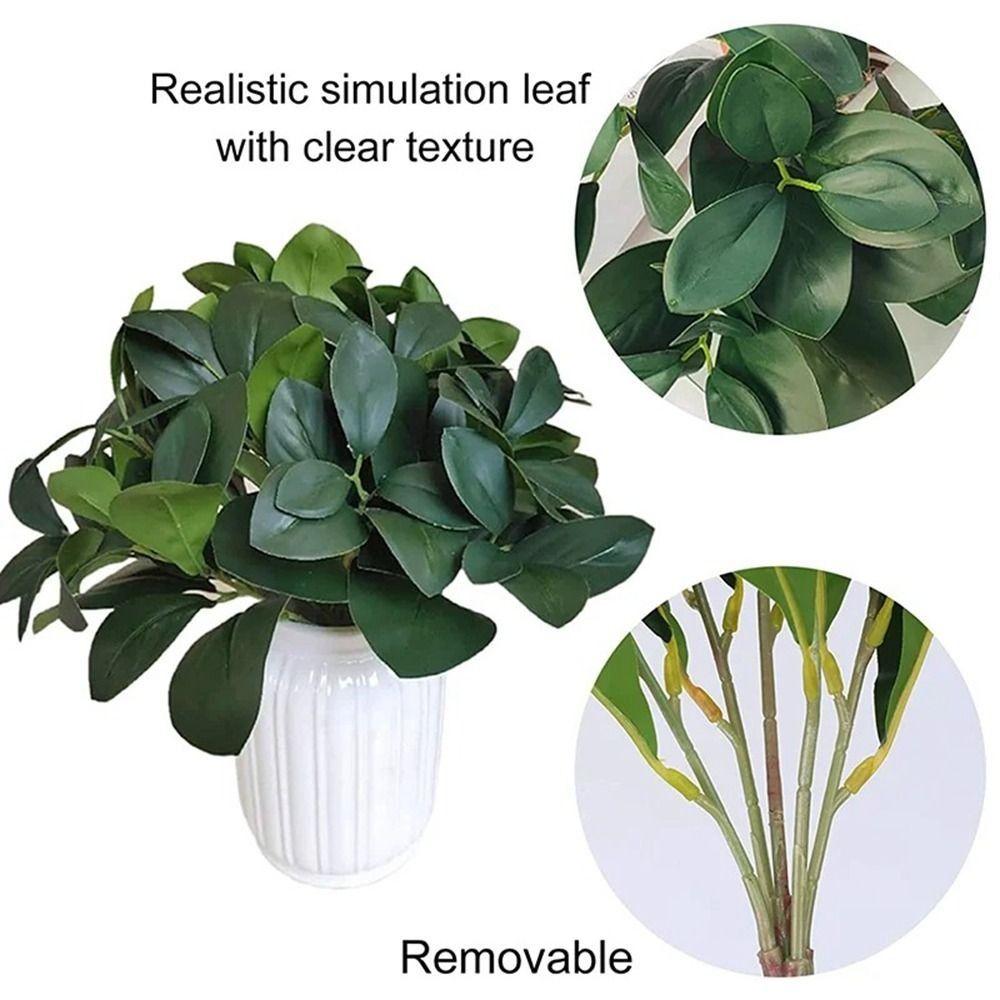 Acorn Peperomia Artificial Plants green 30cm Green Plants High Quality Eucalyptus Leaves Artificial Shrubs Plants Outdoor