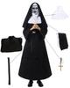 Sister Cosplay with Hood and The Conjuring Sister Adult Nun for Theater and Costumes [Divine Quality] Cross, Costume, Black, Costume, (Black, L)