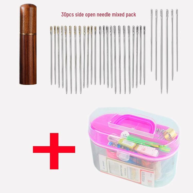 Easy-Thread Sewing Needles for Seniors & Visually Impaired - Ideal for Quilts, Comes with Needle and Thread Box