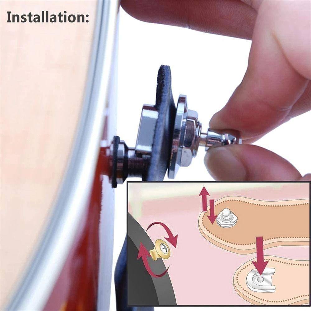 1Pcs Premium Alloy Metal Locking Button Pins Locking End Stud  for Acoustic Bass Guitar