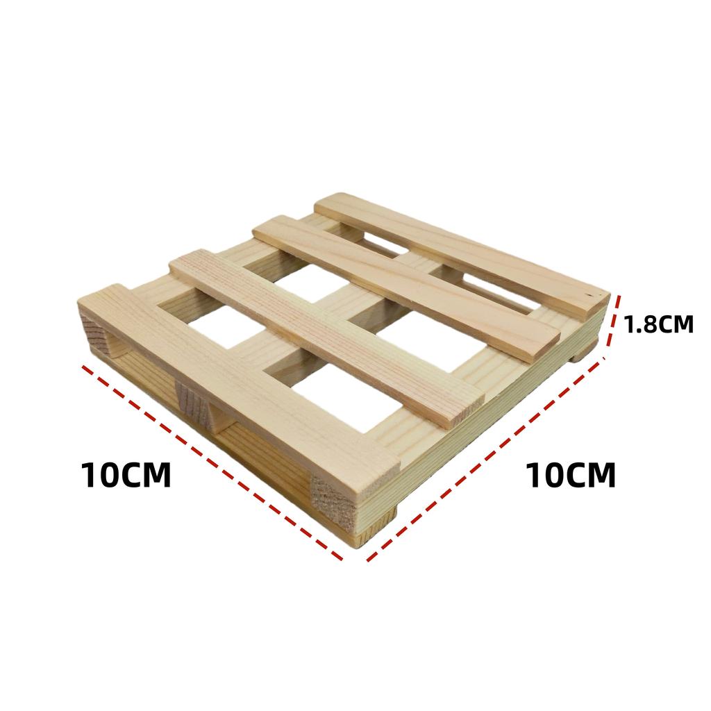 1 szt. Podstawki z drewnianych palet Podkładka pod doniczkę na gorące i zimne napoje Mini drewniana paleta Podstawki pod napoje