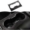Carbon Fiber Front Cup Holder Panel Trim Cover Decoration Interior Accessories Compatible with Chevy Suburban SUV 2020-2023,for Chevrolet Tahoe