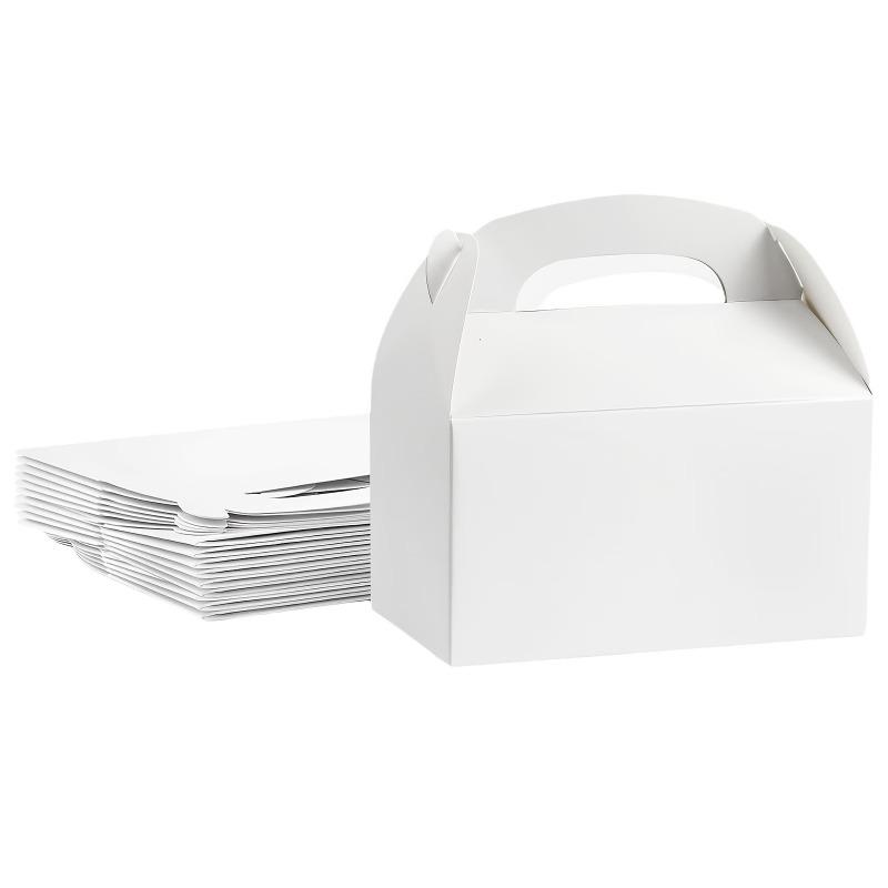 10pcs Versatile Party Favor Boxes Handheld Cake Packing Box Weddings Birthdays Graduations Durable Paper Gift Boxes with Handles