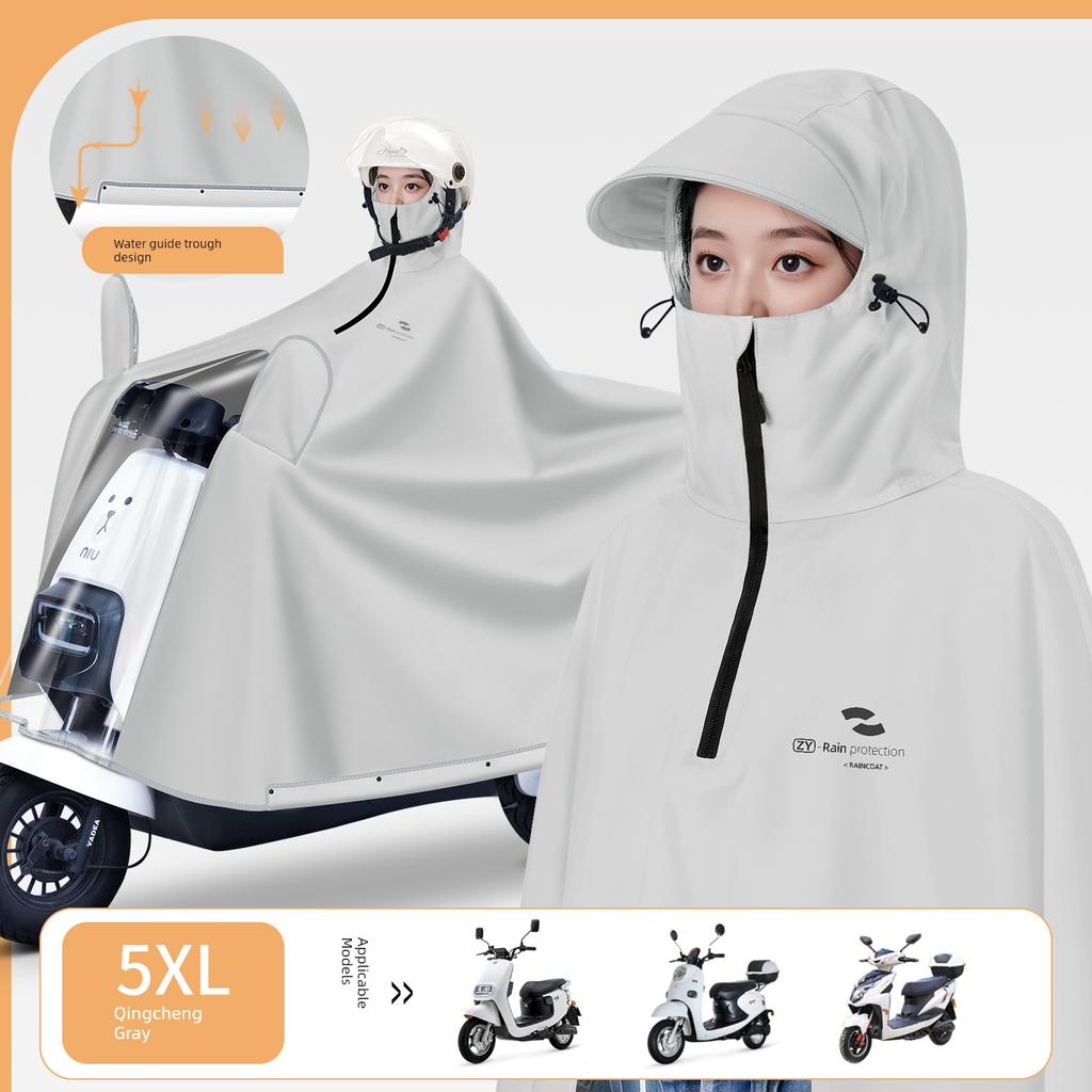 Raincoat for Electric Scooters, Unisex Long Full-Body Rain Poncho, Storm-Proof, 2026 New Model, Motorcycle-Specific Riding Raincoat